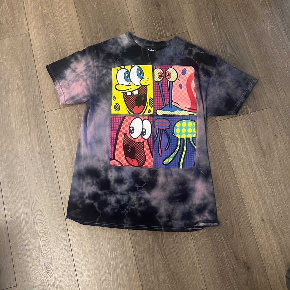 Nickelodeon SpongeBob and Friends Tie-Dye T-Shirt adults medium